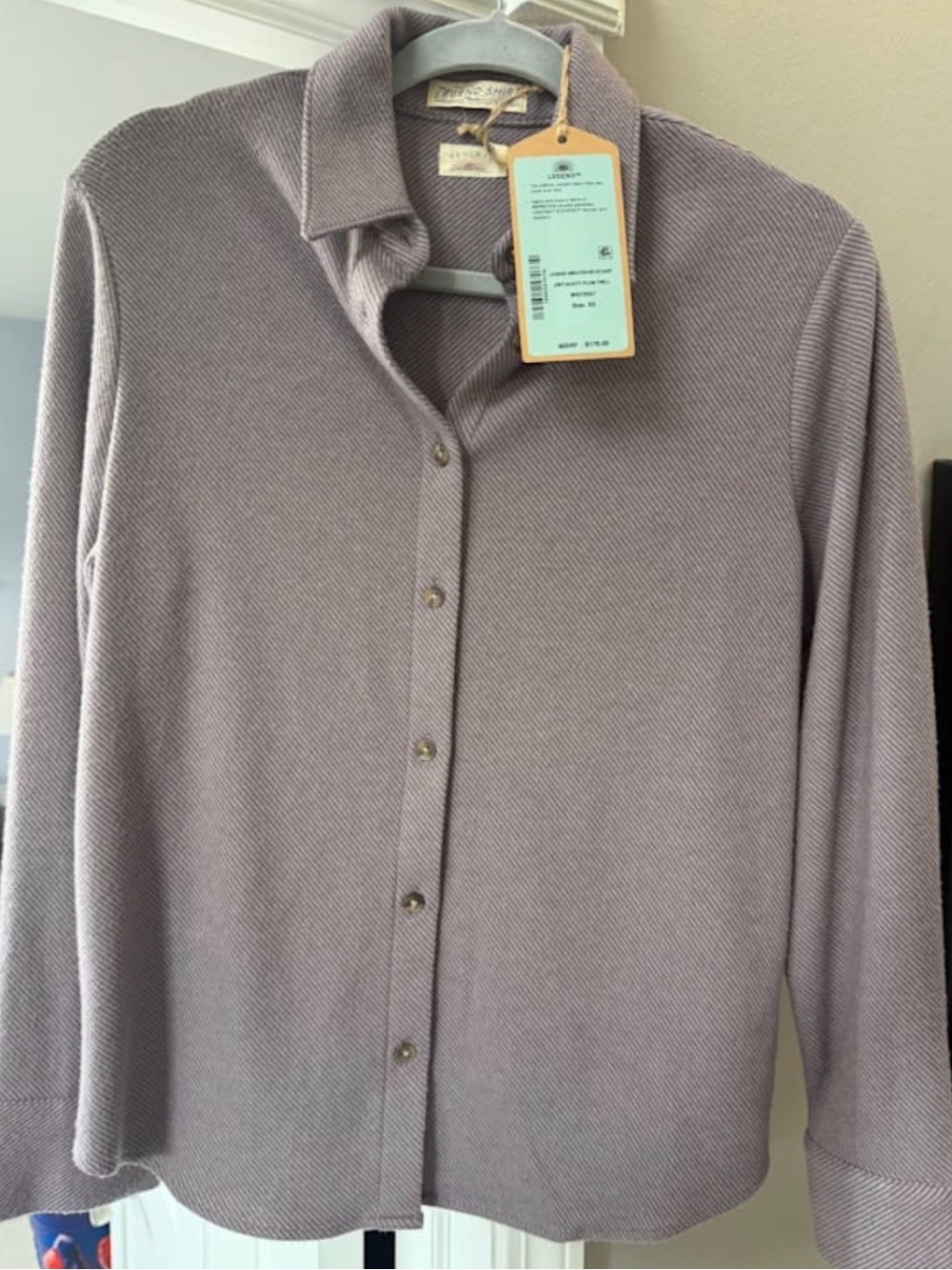 Faherty Dusty Lavender Button-Front Women's Shirt